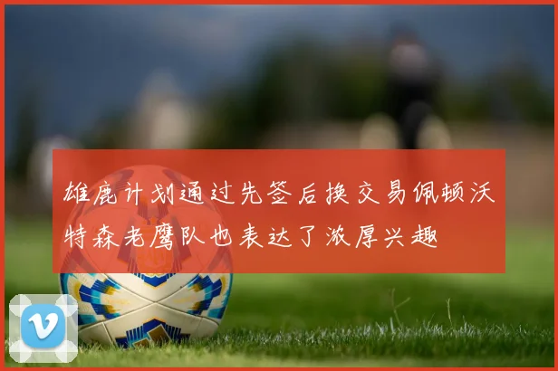 雄鹿计划通过先签后换交易佩顿沃特森老鹰队也表达了浓厚兴趣